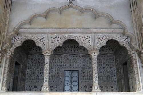 Marble Canopy Jharokha Emperor'S Dais Diwan-I-Am