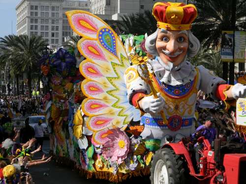 Mardi Grass New Orleans French Quarter Parade