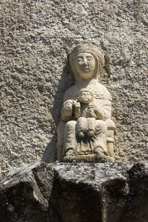 Maria Child Madonna Religion Stone Rock