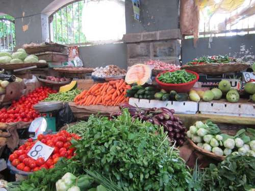 Market Market Stall Vegetables Tomatoes