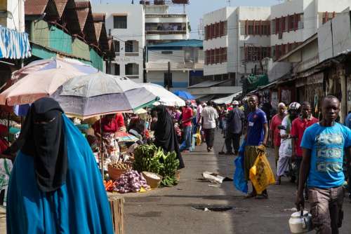Market Mombasa Purchasing Kenya Africa Islam