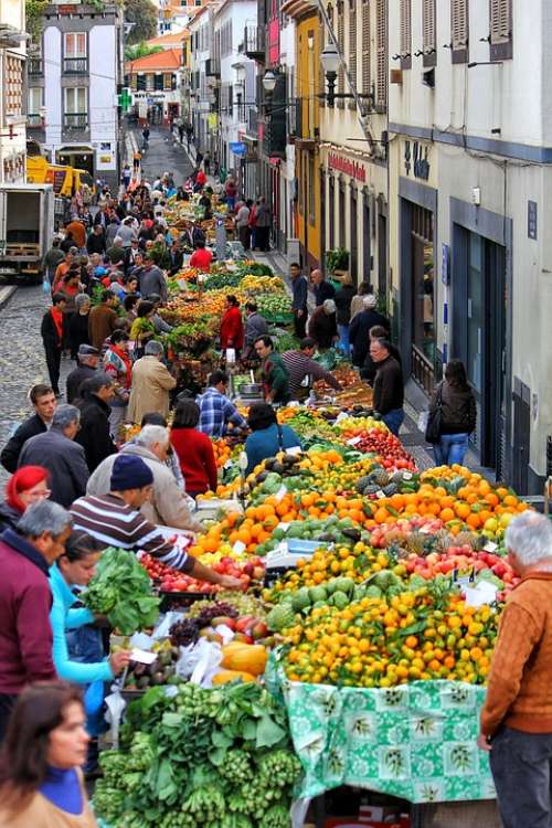 Market Colors Fruit People Italy