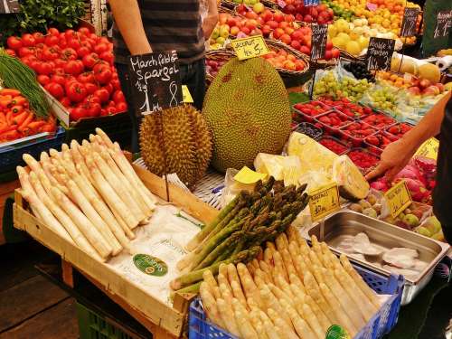 Market Stall Market Vegetable Stand Asparagus