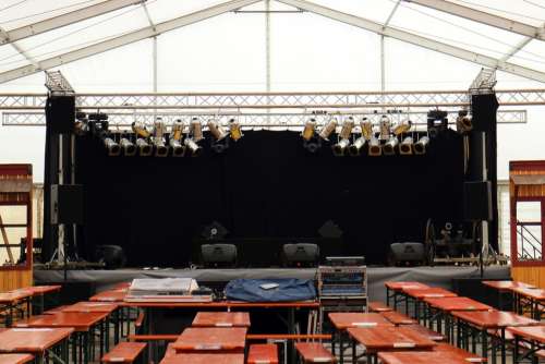 Marquee Tent Bierbaenke Stage Spotlight Podium