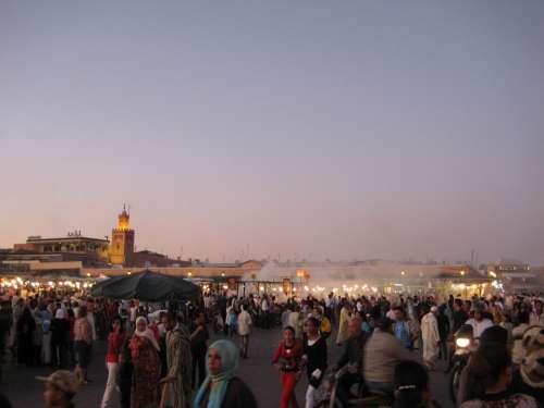 Marrakech Town Center Medina Abendstimmung