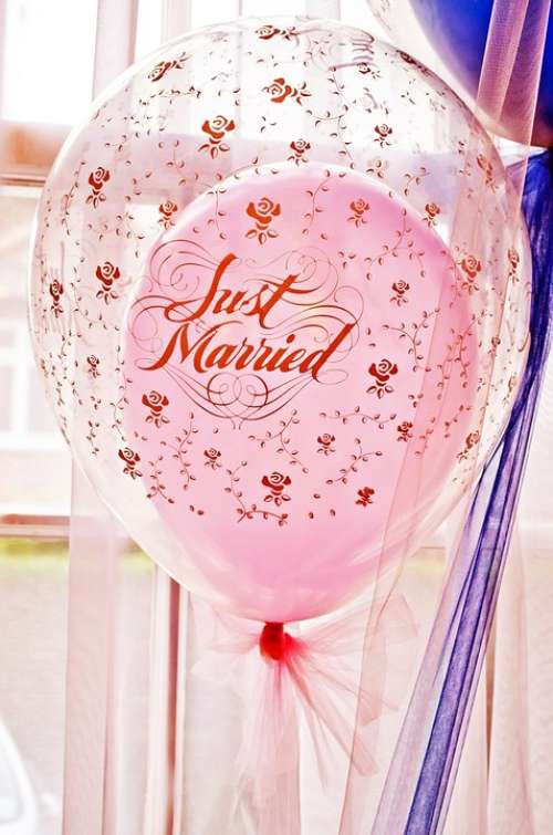 Married Wedding Decoration Symbol Balloon Joy