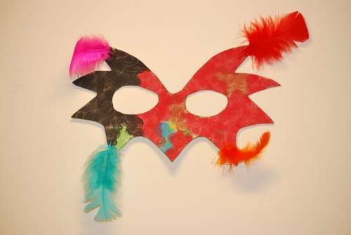 Mask Plumes Carnival Homemade Venice