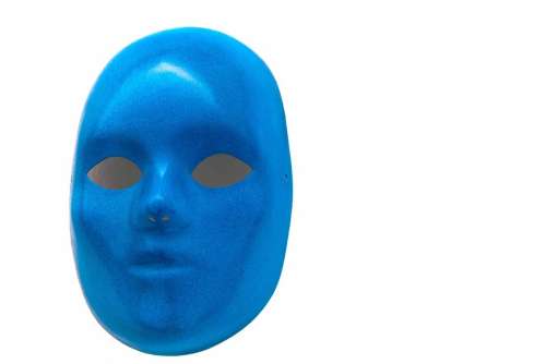 Mask Blue Scary Face Art Carnival