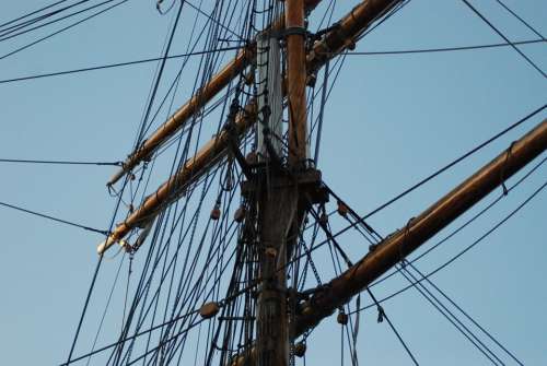 Mast Tall Ship Sail Rigging Rope Nautical