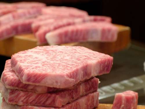 Meat Beef Kobe Beef Raw Food Japanese Japan