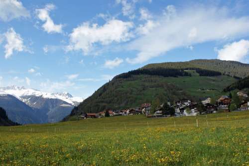 Medel Switzerland Landscape Scenic Mountains