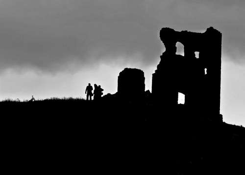 Medieval Architecture Historical People Silhouette