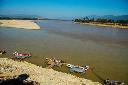 Mekong River River Golden Triangle Thailand Asia
