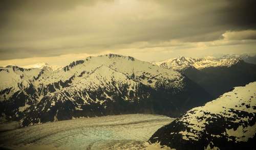 Mendenhall Glacier Alaska Mountains Snow Scenic