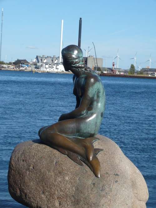 Mermaid Copenhagen Sculpture Fairy Tales Water
