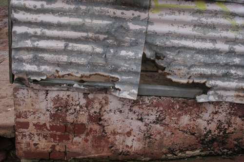 Metal Old Rust Rusted Bricks Weathered Corrosion