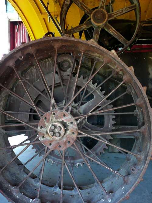 Metal Tire Rim Antique Iron Old Rusty Steinbach