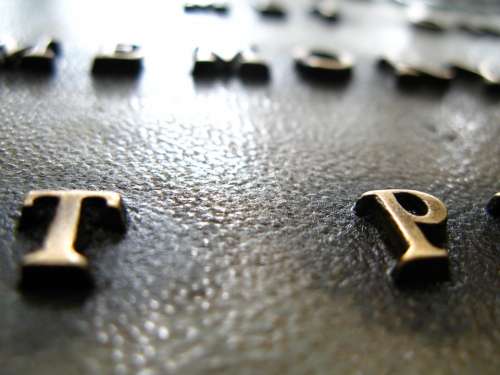 Metal Type Macro Letter Memorial Marker Bronze