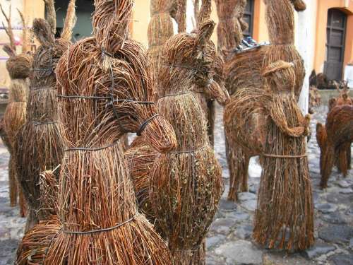 Mexico Figures Tradition Horses Ornament Handcraft