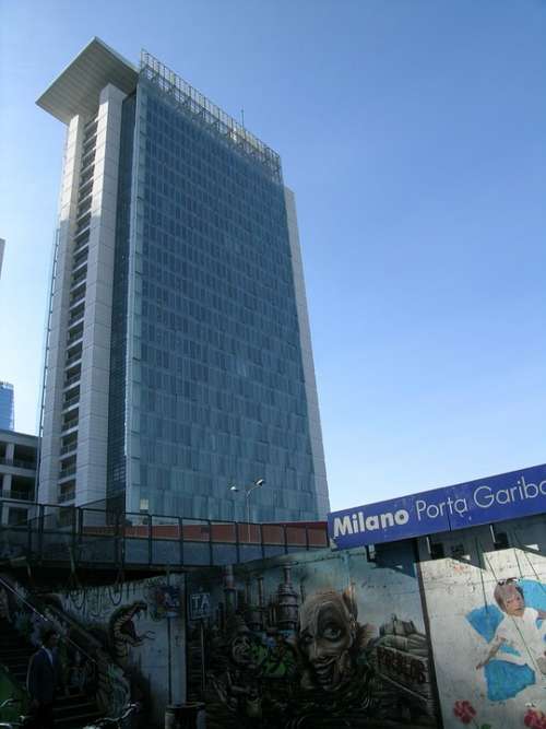 Milan Porta Garibaldi Skyscraper Station