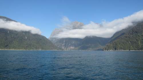 Milford Sound New Zealand Sea Water Mountains