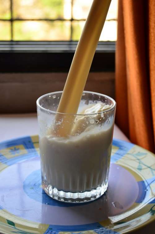 Milk Beverage Pour Glass Dairy Drink