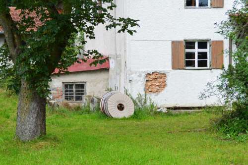 Mill Millstone Old Romantic House Facade Window