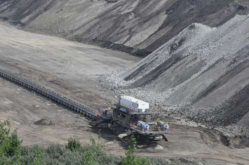 Mine Archaeological Site Heap An Open Coal Mine