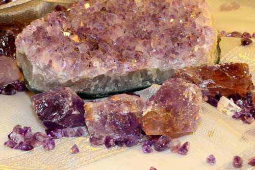 Mineral Amethyst Violet Dark Purple Quartz