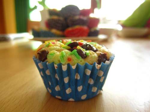 Mini Muffin Muffins Colorful Baked