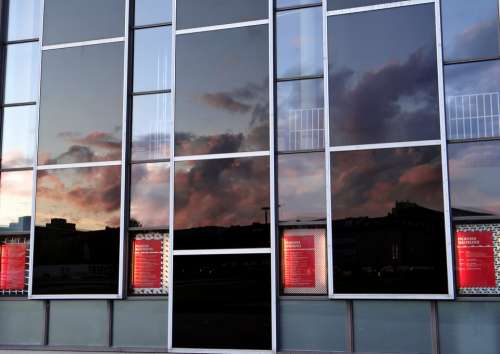 Mirroring Sky Clouds Window Facade Architecture