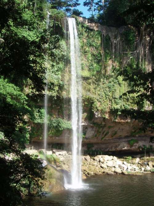 Misol-Ha Waterfall Mexico Lake River Water Waters