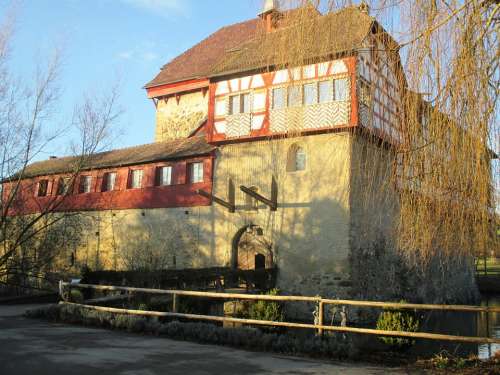 Moated Castle Hagenwil Thurgau Switzerland