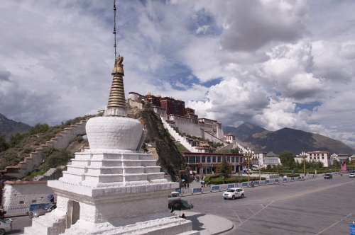 Monastery Palace Tibet Tibetan Potala Palace Lhasa