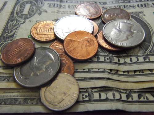 Money Dollars Currency Pennies Cash Penny Coins