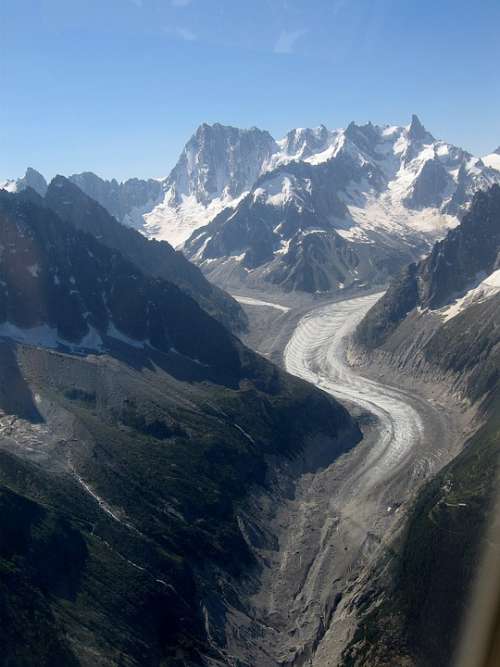 Mont Blanc Sea Ice France Plane View