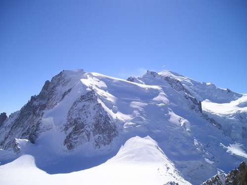Mont Blanc Mont Blanc Du Tacul Chamonix Alpine Snow