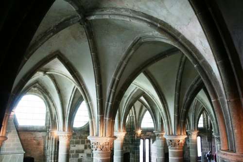 Mont Saint-Michel Abbey Normandy France Middle Ages