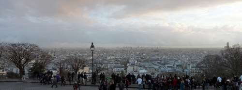 Montmartre Paris Viewpoint Overview Clouds