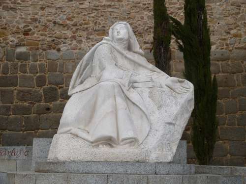 Monument Statue Avila Spain Castile Holy Catholic