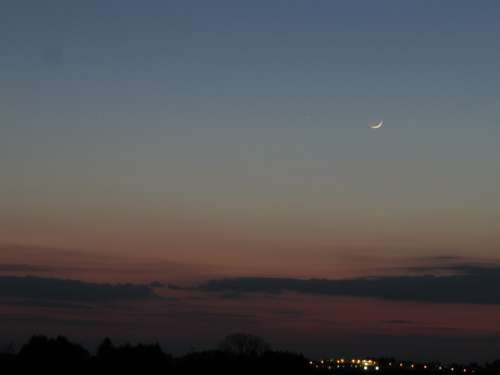 Moon Mercury Abendstimmung Planet Astro Evening