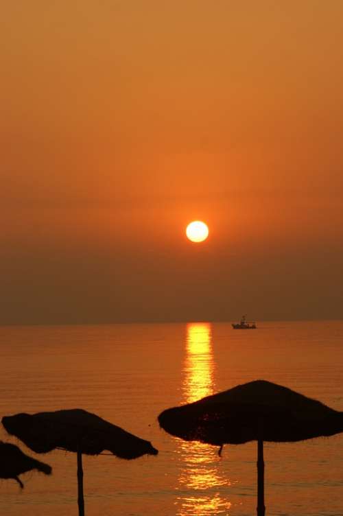 Morgenrot Relax Sun Sunrise Sea Mirroring Water