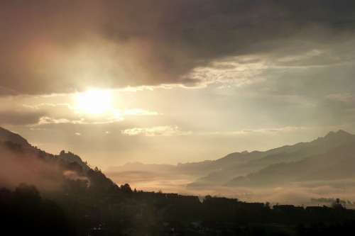 Morgenstimmung Clouds Mountains Backlighting