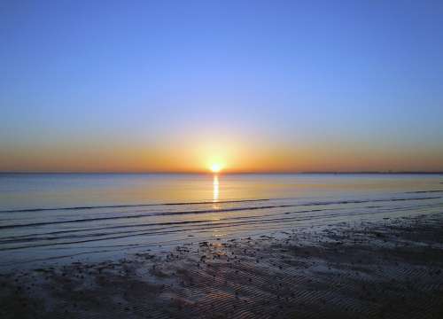 Morgenstimmung At Sea Sunrise Backlighting