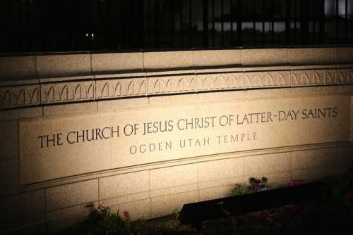 Mormon Temple Church Religion Night Christ Jesus