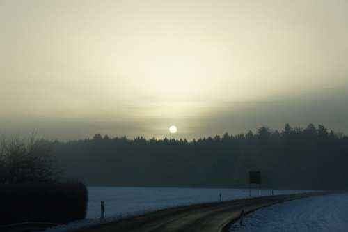 Morning Sun Morning Sun Grey Fog Winter