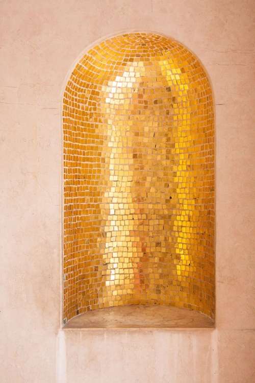 Mosaic Gold Niche Wall Niche