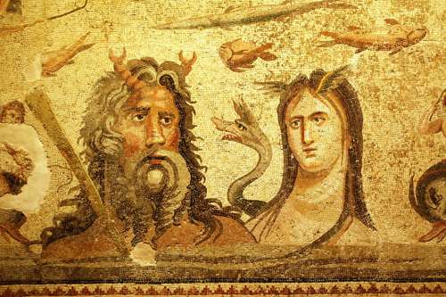 Mosaic Mythology Gaziantep Okeanos Tetyhs Man