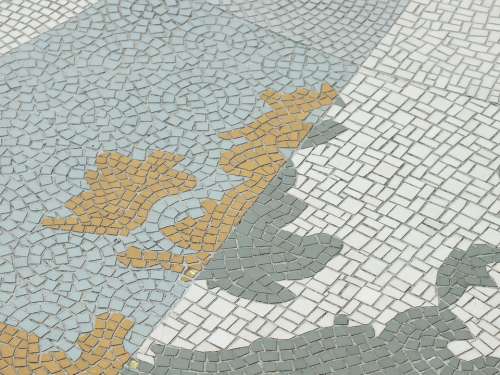 Mosaic Map Tiled Geography United Kingdom