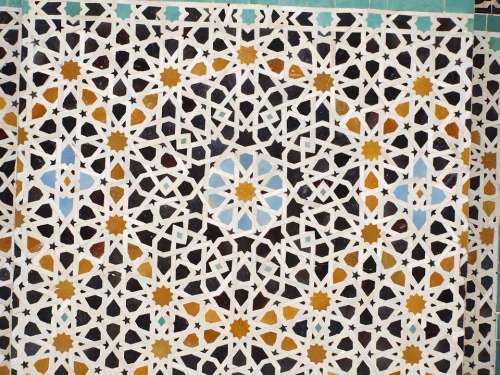 Mosaic Tiles Arab Fez Floor Africa Color Medina